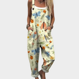 Nika | Jumpsuit su drugeliais ir gėlėmis