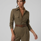 Milota | Elegantiškas languotas jumpsuit