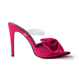 Slingback bateliai ant aukšto kulno su kaspinu