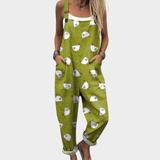 Betina | Laisvas jumpsuit su viščiukų raštu