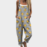 Betina | Laisvas jumpsuit su viščiukų raštu