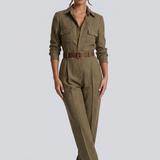 Milota | Elegantiškas languotas jumpsuit