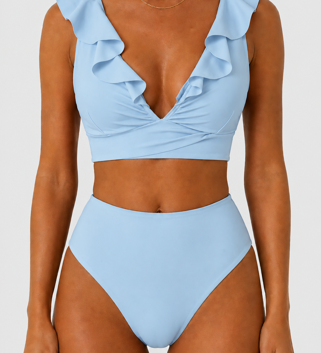 Formuojantys bikini su volanais
