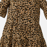 Alexandra | Midi suknelė su leopardų raštu