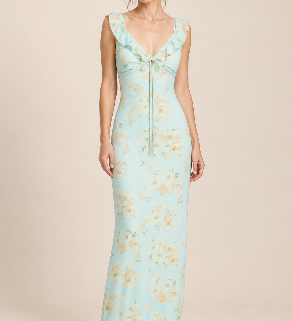 Marianna | Gėlių maxi suknelė