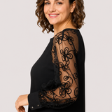Rastislava | Elegantiška juoda suknelė su švelniais rankovėmis