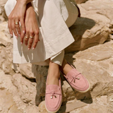 Elegantiški loafers su metaliniu akcentu