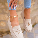 Elegantiški loafers su metaliniu akcentu