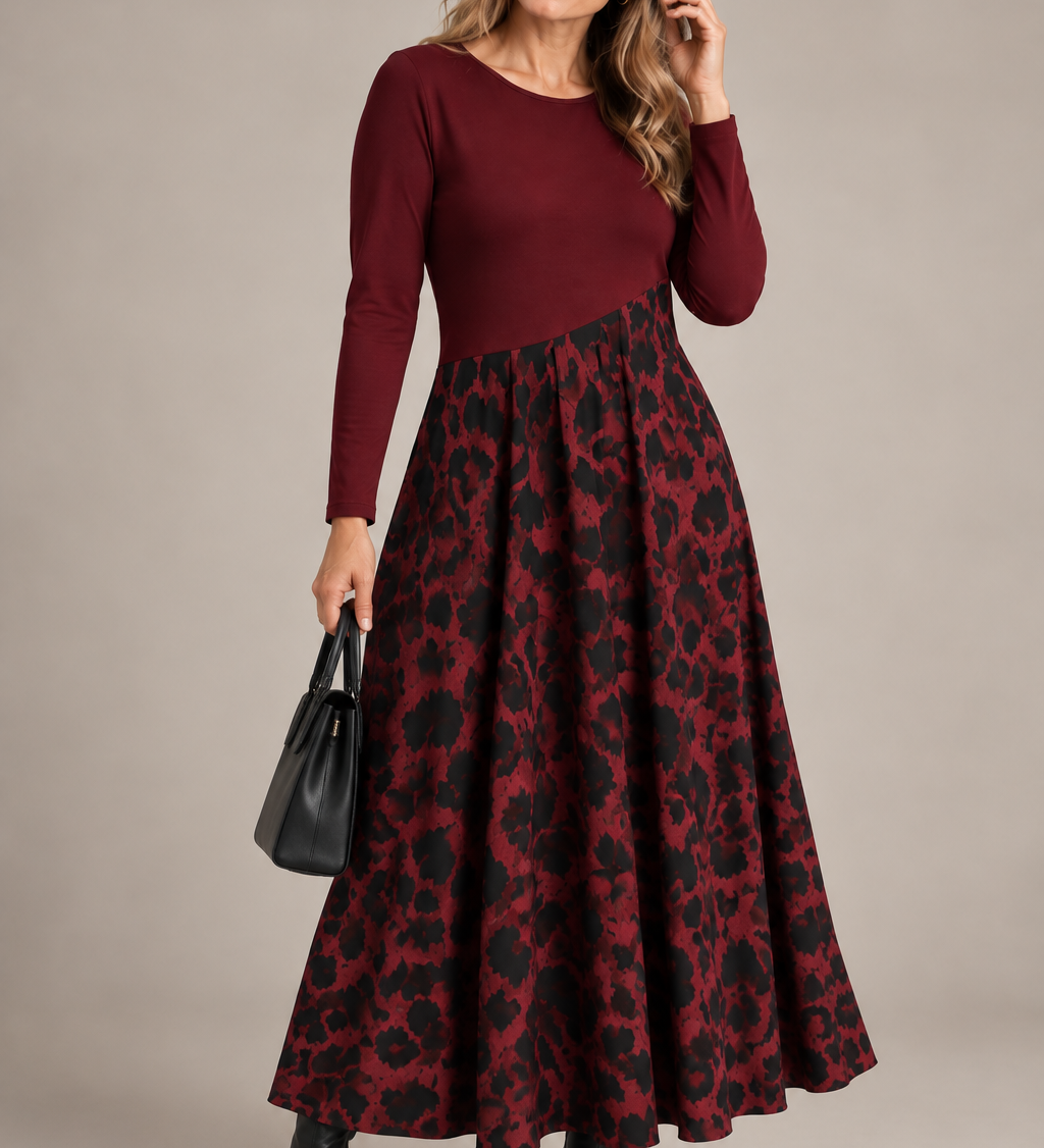 Leona | Midi suknelė su leopardų raštu