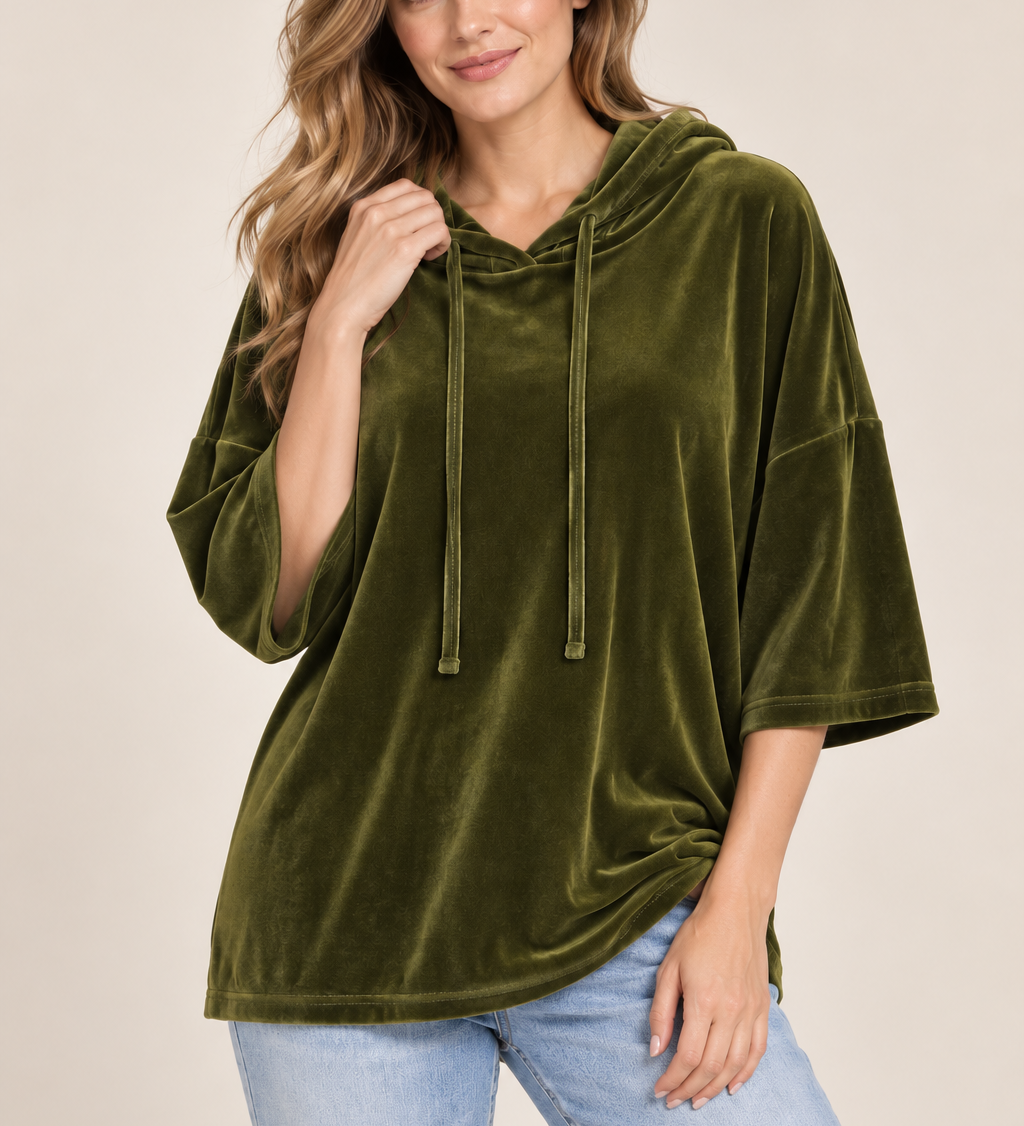 Emese | Laisva oversize džemperis su gobtuvu