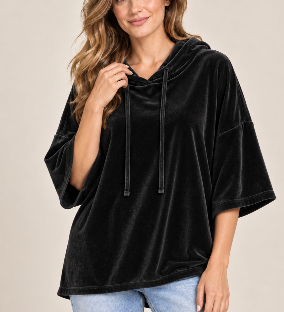 Emese | Laisva oversize džemperis su gobtuvu