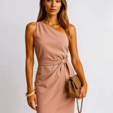 Margita | Asimetrinės vakarinės suknelės su kaspinu