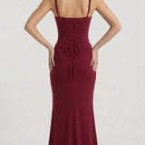 Zdenka | Blizgūs maxi suknelė su reguliuojamomis petnešomis