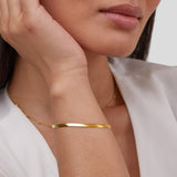 Auksinis Sarya apyrankė su gyvatės raštu